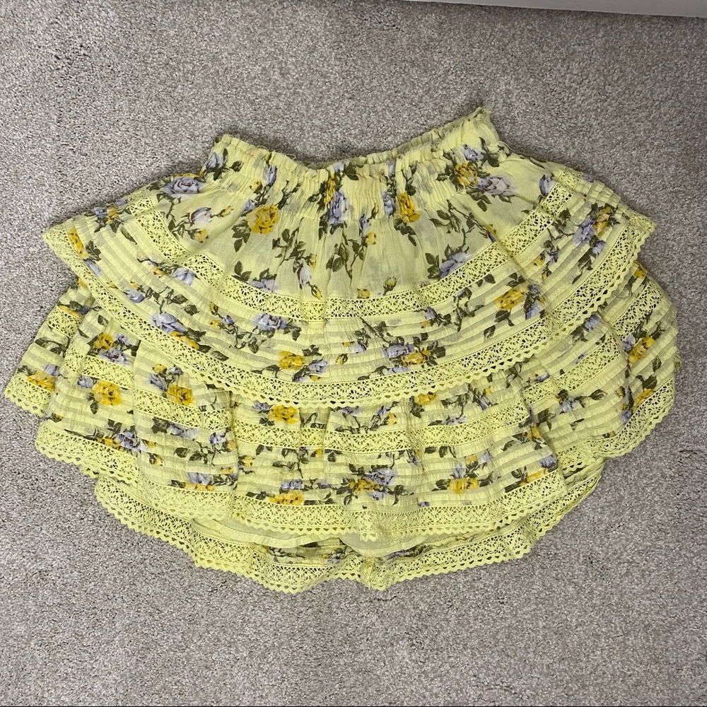 Aerie Rock ‘n’ Ruffle Printed Mini Skirt